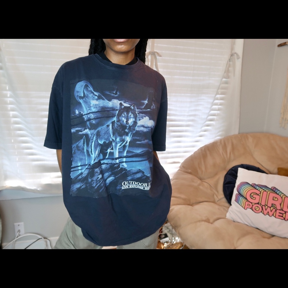 Outdoor life XL wolf tee shirt